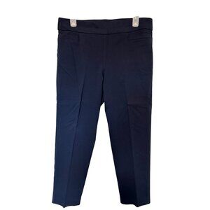 Prophecy Pants Twill Stretch Navy Pull On Slash Pockets Womans 12PS